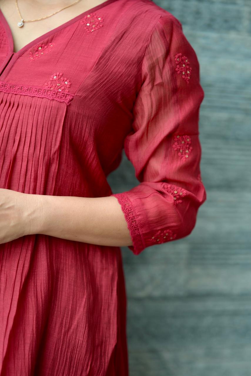 MUL CHANDERI SELF embroidery