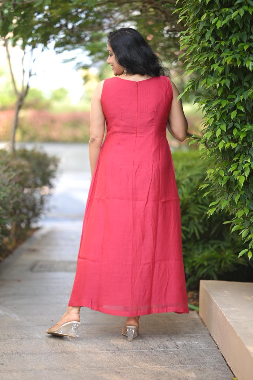 -Banaras Chanderi Zardozi Embroidery on yoke SD180