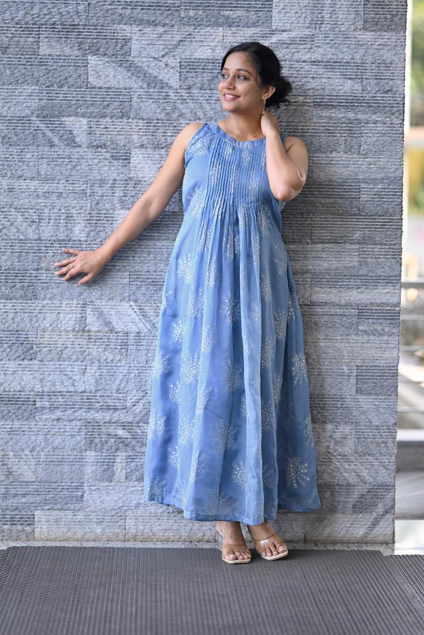 SD 182 Embroidered Soft georget organza