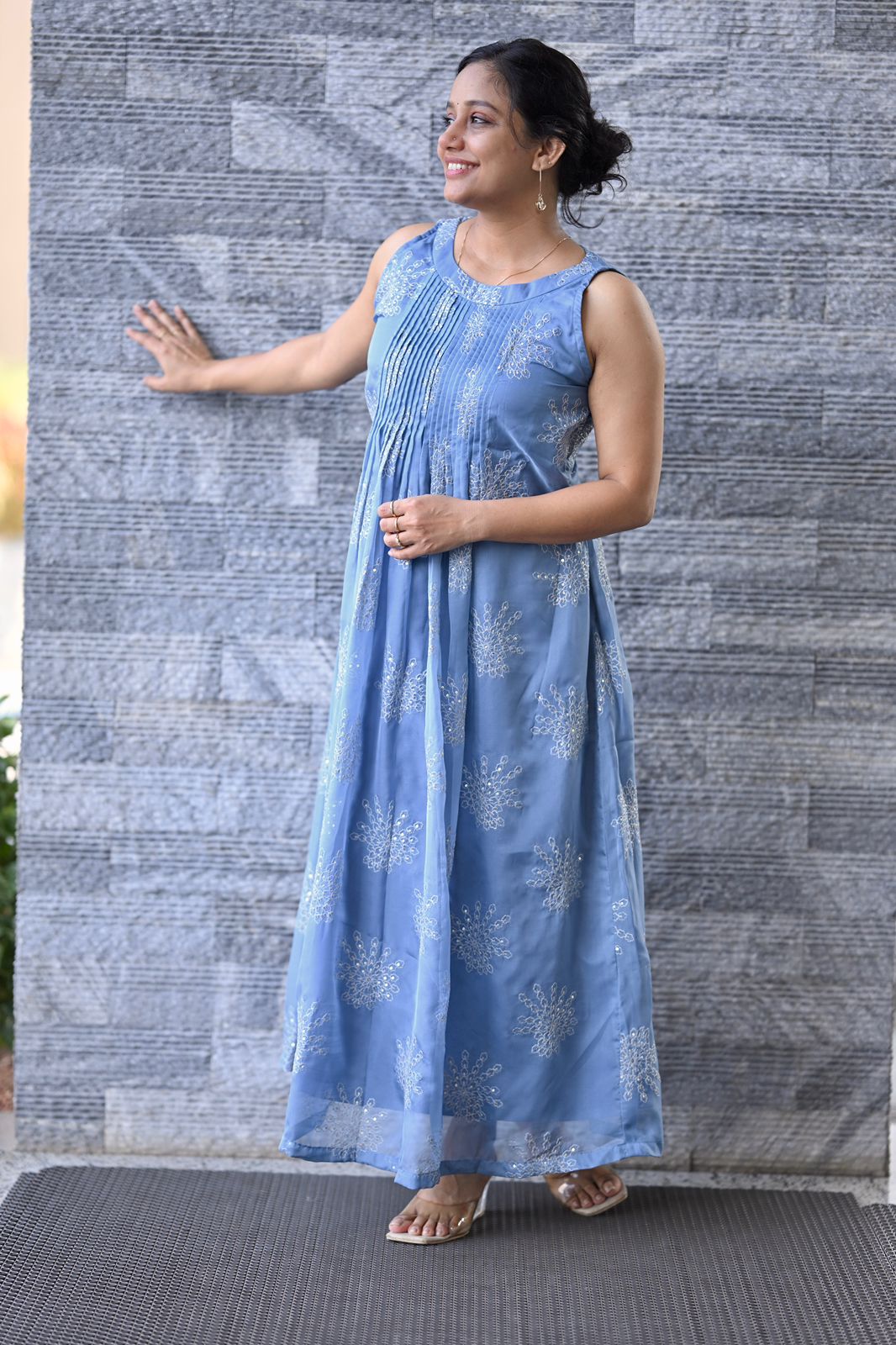 SD 182 Embroidered Soft georget organza
