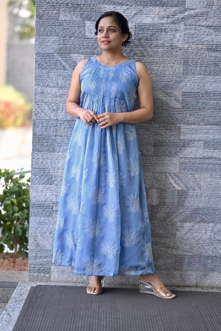 SD 182 Embroidered Soft georget organza
